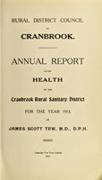 view [Report 1913] / Medical Officer of Health, Cranbrook R.D.C.