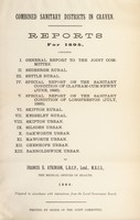 view [Report 1895] / Medical Officer of Health, Craven (Combined) Sanitary Districts.