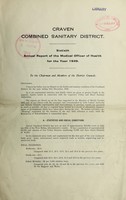 view [Report 1939] / Medical Officer of Health, Craven (Combined) Sanitary Districts.