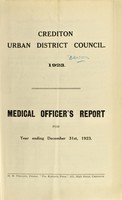 view [Report 1923] / Medical Officer of Health, Crediton U.D.C.