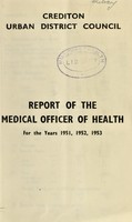 view [Report 1951 - 1953] / Medical Officer of Health, Crediton U.D.C.