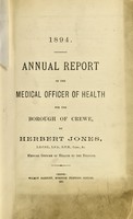 view [Report 1894] / Medical Officer of Health, Crewe Borough.