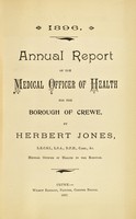 view [Report 1896] / Medical Officer of Health, Crewe Borough.
