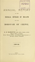 view [Report 1913] / Medical Officer of Health, Crewe Borough.