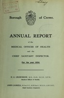 view [Report 1954] / Medical Officer of Health, Crewe Borough.