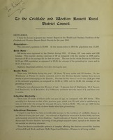 view [Report 1910] / Medical Officer of Health, Cricklade & Wootton Bassett R.D.C.