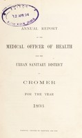 view [Report 1893] / Medical Officer of Health, Cromer U.D.C.