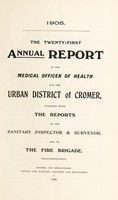 view [Report 1905] / Medical Officer of Health, Cromer U.D.C.