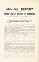 view [Report 1909] / Medical Officer of Health, Crompton U.D.C.