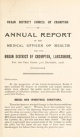 view [Report 1918] / Medical Officer of Health, Crompton U.D.C.