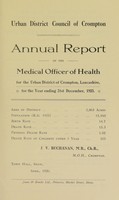 view [Report 1925] / Medical Officer of Health, Crompton U.D.C.