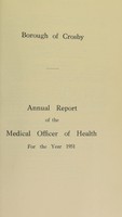 view [Report 1951] / Medical Officer of Health, Crosby Borough.