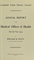 view [Report 1954] / Medical Officer of Health, Cuckfield U.D.C.