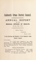 view [Report 1911] / Medical Officer of Health, Cudworth U.D.C.