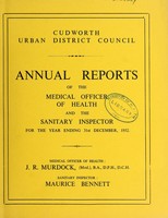 view [Report 1952] / Medical Officer of Health, Cudworth U.D.C.