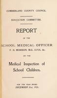 view [Report 1925] / School Medical Officer of Health, Cumberland County Council.