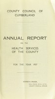 view [Report 1937] / Medical Officer of Health, Cumberland County Council.