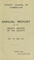view [Report 1940] / Medical Officer of Health, Cumberland County Council.