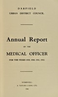 view [Report 1939-1940] / Medical Officer of Health, Darfield U.D.C.