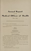 view [Report 1921] / Medical Officer of Health, Darlaston U.D.C.