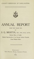 view [Report 1923] / Medical Officer of Health, Darlington County Borough.