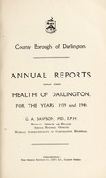 view [Report 1939-1940] / Medical Officer of Health, Darlington County Borough.