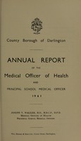 view [Report 1961] / Medical Officer of Health, Darlington County Borough.