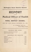 view [Report 1905] / Medical Officer of Health, Darlington R.D.C.