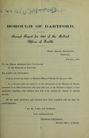 view [Report 1943] / Medical Officer of Health, Dartford Borough.