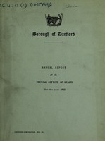 view [Report 1952] / Medical Officer of Health, Dartford Borough.