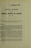 view [Report 1911] / Medical Officer of Health, Clifton Dartmouth Hardness (i.e. Dartmouth) Borough.