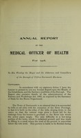 view [Report 1918] / Medical Officer of Health, Clifton Dartmouth Hardness (i.e. Dartmouth) Borough.