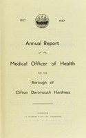 view [Report 1937] / Medical Officer of Health, Clifton Dartmouth Hardness (i.e. Dartmouth) Borough.