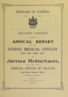 view [Report 1927] / School Medical Officer of Health, Darwen Borough.