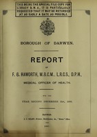 view [Report 1896] / Medical Officer of Health, Darwen Borough.