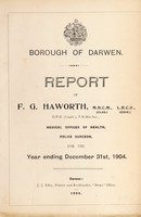 view [Report 1904] / Medical Officer of Health, Darwen Borough.