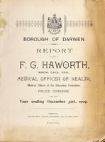 view [Report 1909] / Medical Officer of Health, Darwen Borough.