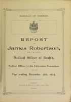 view [Report 1924] / Medical Officer of Health, Darwen Borough.