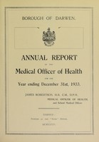 view [Report 1933] / Medical Officer of Health, Darwen Borough.