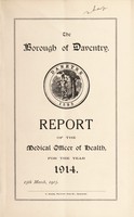 view [Report 1914] / Medical Officer of Health, Daventry Borough.