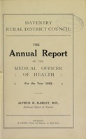 view [Report 1925] / Medical Officer of Health, Daventry R.D.C.