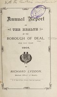 view [Report 1904] / Medical Officer of Health, Deal Borough.