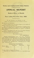 view [Report 1925] / Medical Officer of Health, Denby & Cumberworth U.D.C.