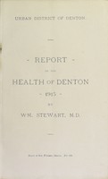 view [Report 1915] / Medical Officer of Health, Denton U.D.C.