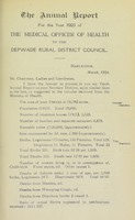 view [Report 1923] / Medical Officer of Health, Depwade R.D.C.