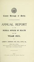 view [Report 1925] / Medical Officer of Health, Derby County Borough.