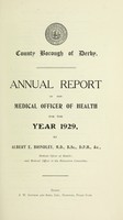view [Report 1929] / Medical Officer of Health, Derby County Borough.