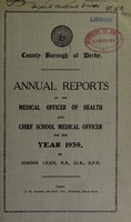 view [Report 1939] / Medical Officer of Health, Derby County Borough.