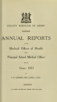 view [Report 1953] / Medical Officer of Health, Derby County Borough.