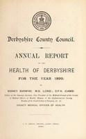 view [Report 1899] / Medical Officer of Health, Derbyshire County Council.